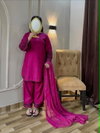 Jf 047 Rayon Cotton Embroidery Top With Bottom Dupatta